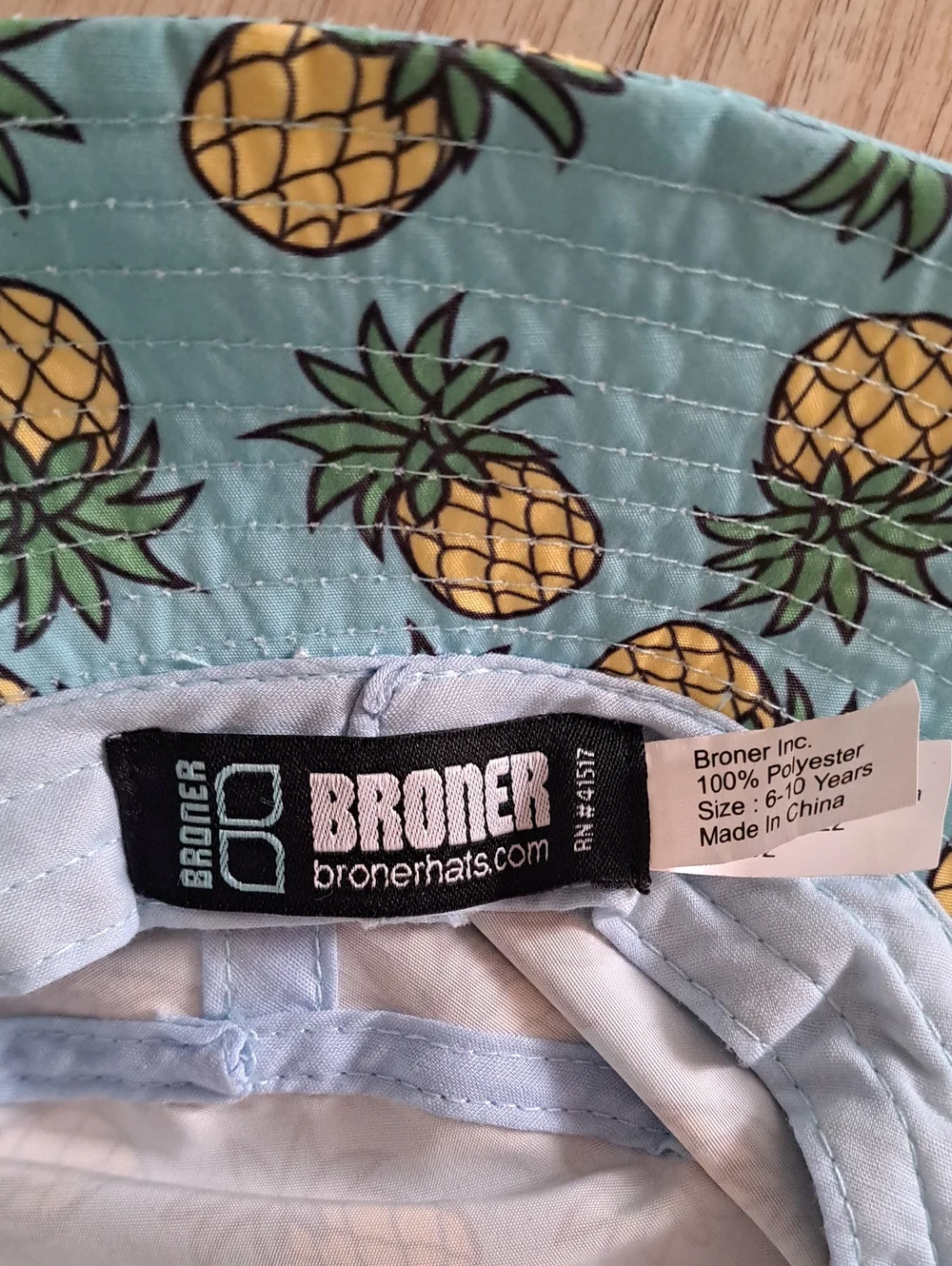 Broner Pineapple Print Bucket Hat in Aqua